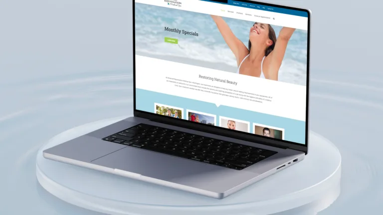 Advanced Rejuvenation - Home page mockup