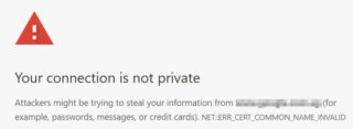 Your connection is not private