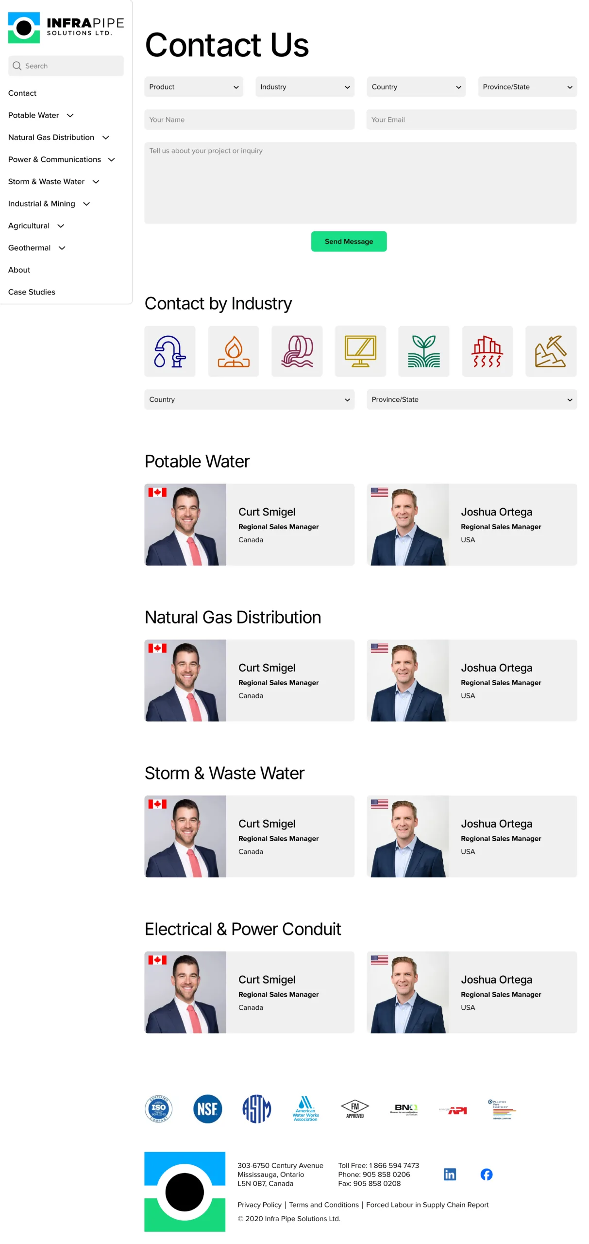 Infra Pipe Full Contact Screen