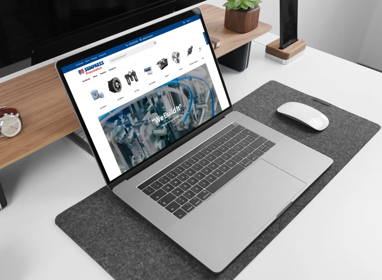 Sempress home page mockup