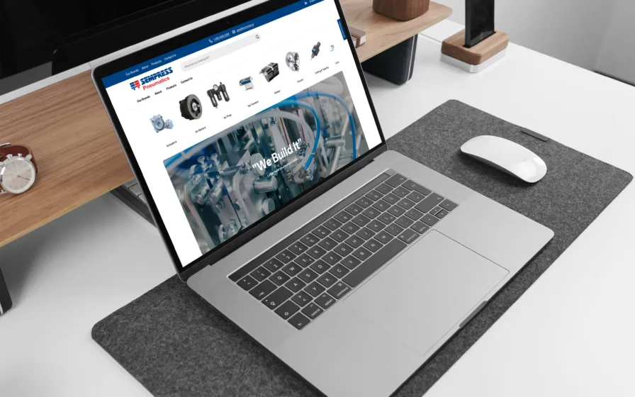 Sempress home page mockup