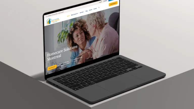 Homecare Solutions home page mockup