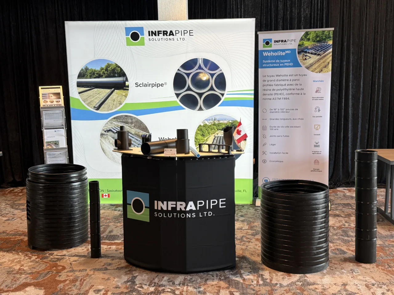 Infra pipe event booth designed by Dunham