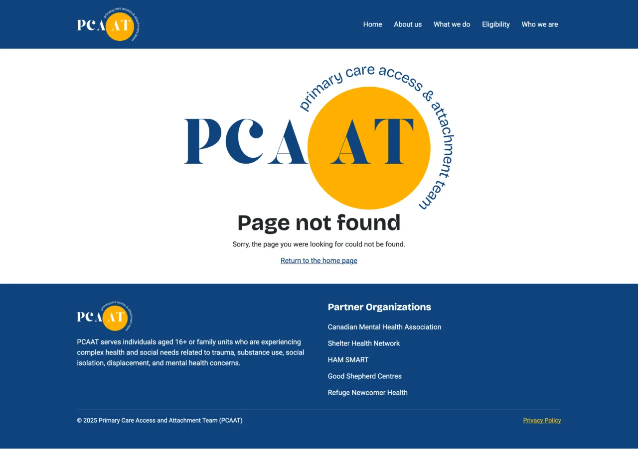 PCAAT - 404 page