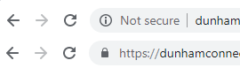 SSL security enabled icon in browser