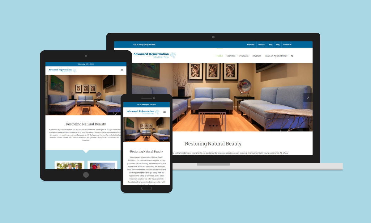 Advanced Rejuvenation Medical Spa Website Design