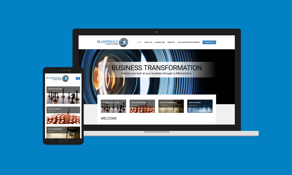 BluePrince Consulting website design