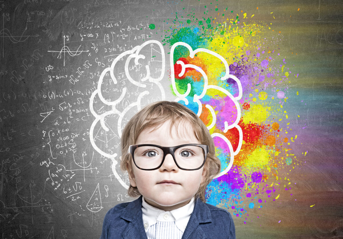 Portrait of a creative child