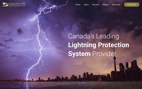 Dominion Lightning Rod website design