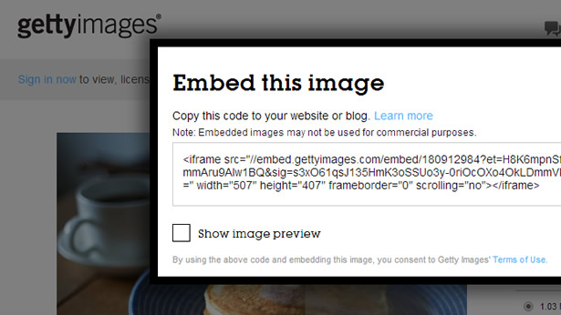 Getty Images Embed This Image Screenshot