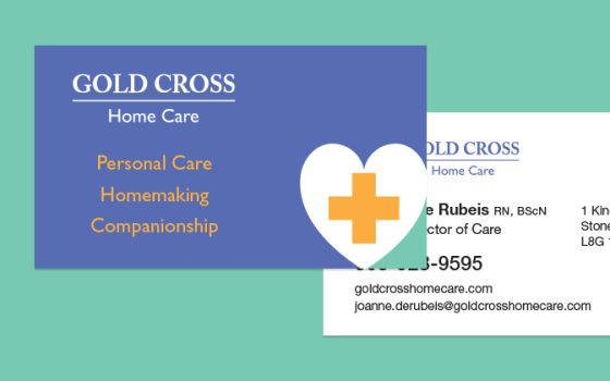 Gold Cross Home Care Business Card Design