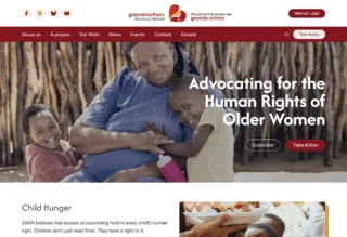 Screenshot of GrandmothersAdvocacy.org homepage