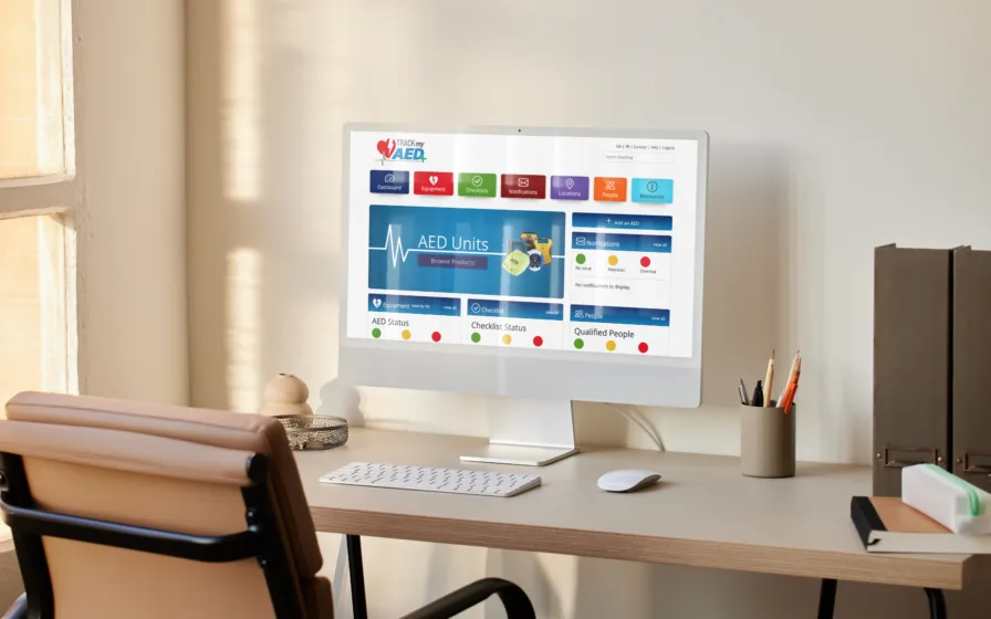 TrackMyAED mockup