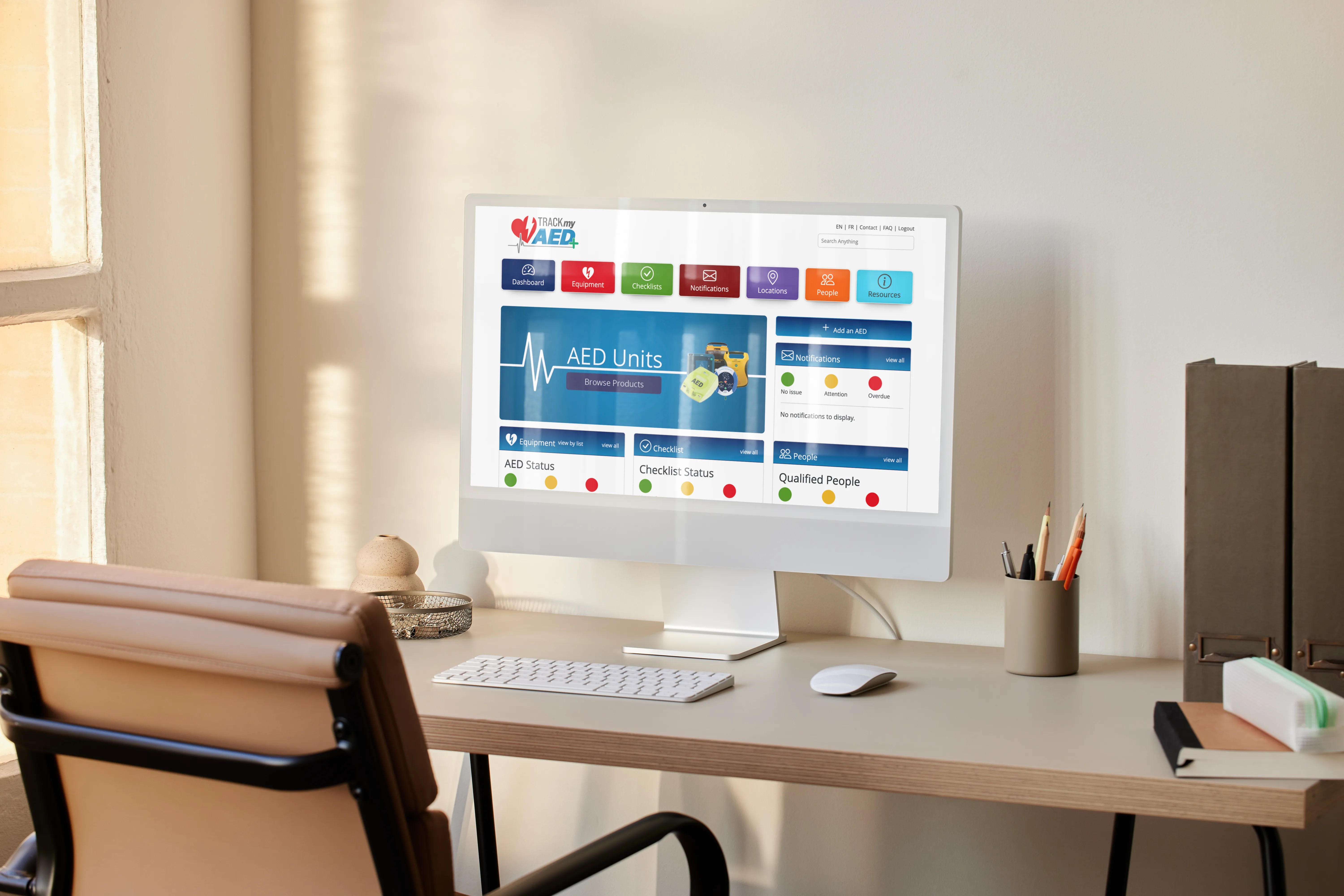 TrackMyAED mockup
