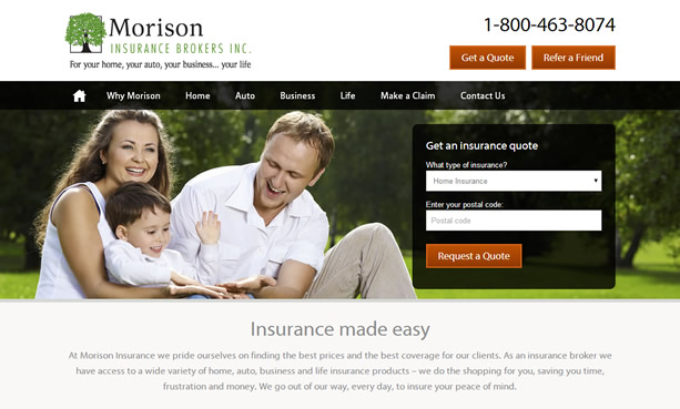 Morison Insurance Website Design