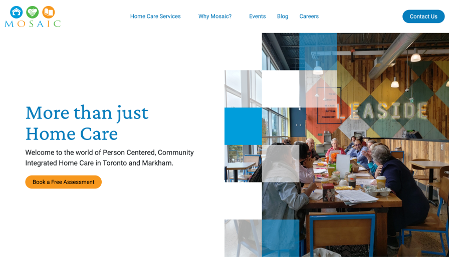 Mosaic Home Care Web Design