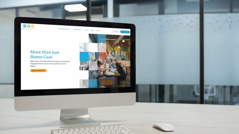 Mosaic Home Care website mockup