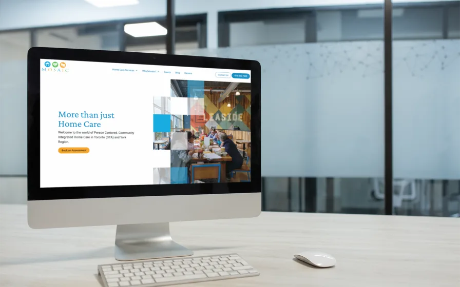 Mosaic Home Care website mockup