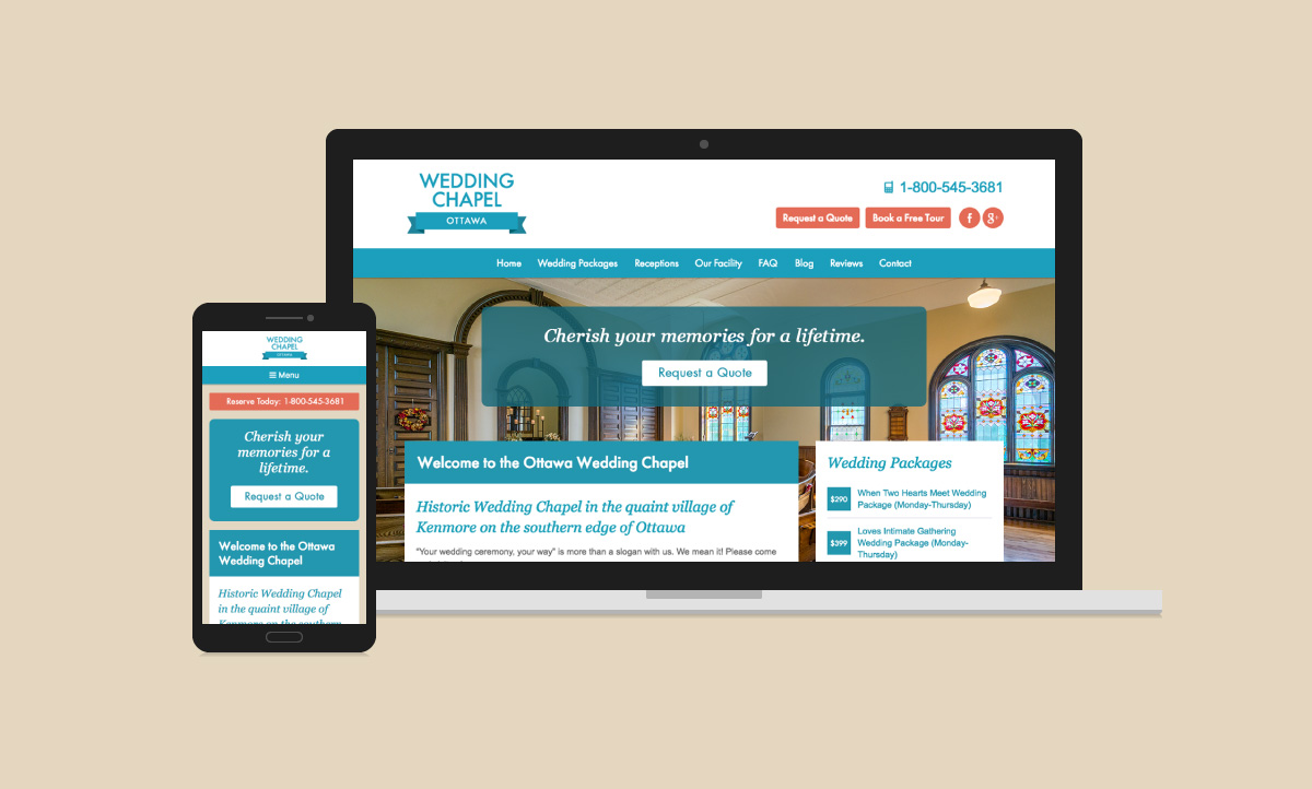 Ottawa Wedding Chapel Website Design