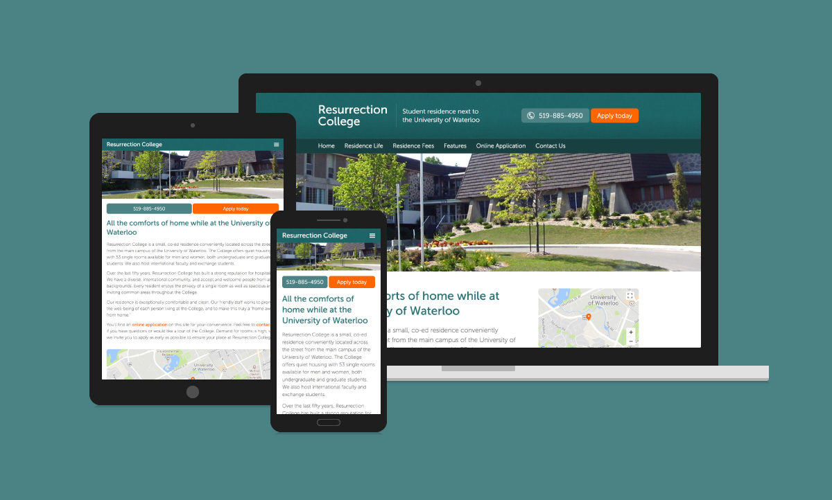 Resurrection College Website Design