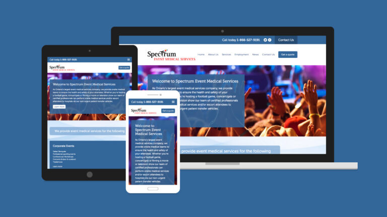 Spectrum Event Medical Services Website Design