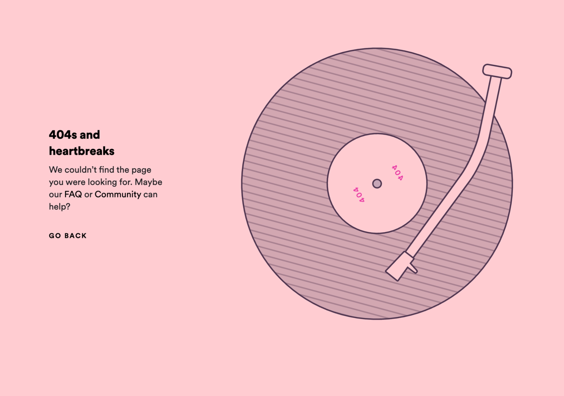Spotify's 404 Page
