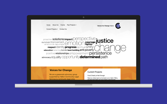 Voices for Change Website Design