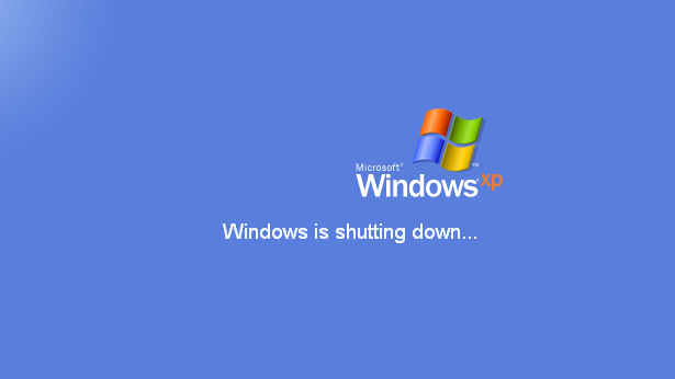 Windows XP is shutting down